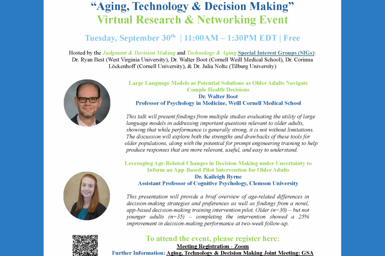 Flyer for a virtual event