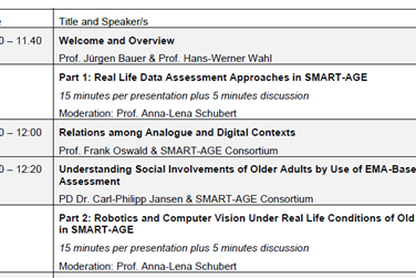 Part of a program document