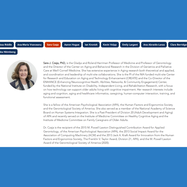 Dr. Czaja's introduction page